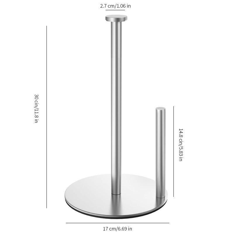 1PC Stainless Steel Tissue Holder Roll Paper Holder Hotel Kitchen Toilet Tissue Holder Vertical Desktop Toilet Paper Holder Paper Holder
