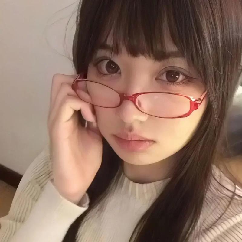 Y2K женские овальные очки в стиле ретро для девочек, красные, зеленые очки в оправе, стеклянные очки, декоративные компьютерные антисиние очки с вождением на море