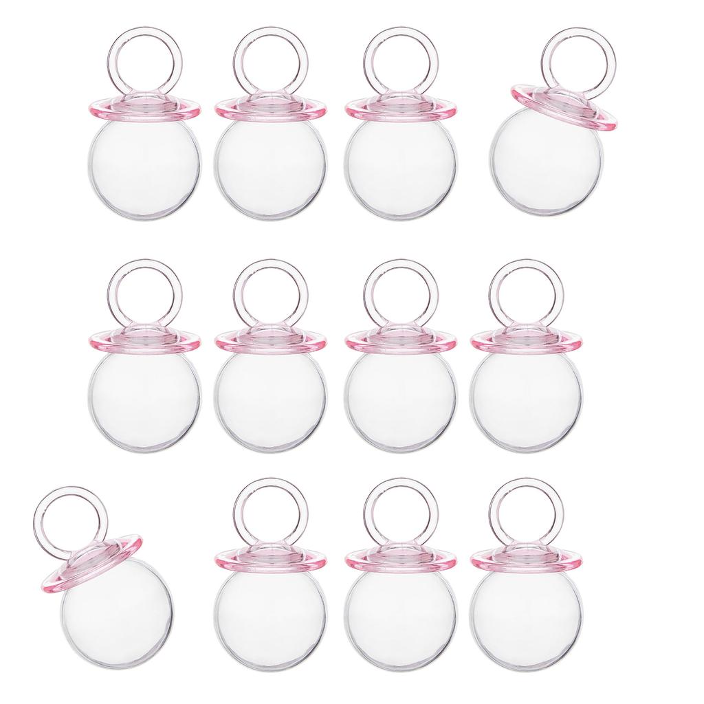 Упаковка из 12 наполняемых коробок для конфет в форме пустышки, подходящих для украшения вечеринок по случаю рождения ребенка и крестин