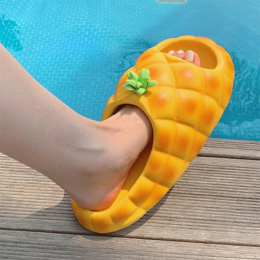 Kawaii женские тапочки и сандалии женские высокие симпатичные туфли на пляже толстая платформа детские шлепанцы ванная комната лето 2024 I распродажа