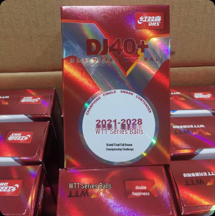 Double Happiness D40+ Three-Star Table Tennis Ball - Special Edition for 2020 World Championships and DJ Tokyo WTT Match.