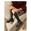 High Heeled Long Tube Boots for Women's Autumn and Winter New Style, Thick Soled and Thick Heeled Knight Boots