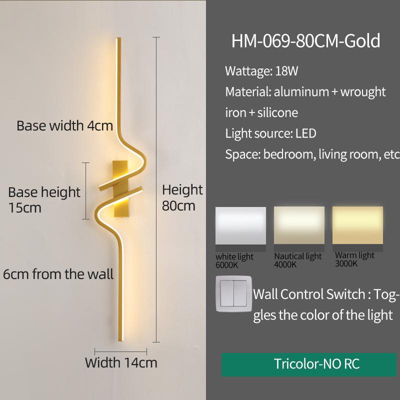 Xiaomi Modern Led Wall Lamp Minimalist Bedroom Bedside Wall Sconce Led Lights for Living Room TV Sofa Home Decor Background Wall Lamp
