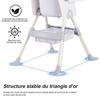 K IKIDO Chaise Haute Pour Bébé, Chaise Pliable, Chaise Haute Pour Enfants réglable,De 6 Mois À 3 ans(15KG)-Gris