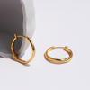 Light Luxury Plain Ring, Classic Earrings, High-End Earrings, Irregular Texture, Ear Buckle, Literary Copper Plated With Real Gold 269