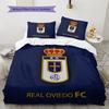 Real Oviedo Pattern Bedding Home Decoration Birthday Gift (1 * duvet cover + 2 * pillowcase, without core)