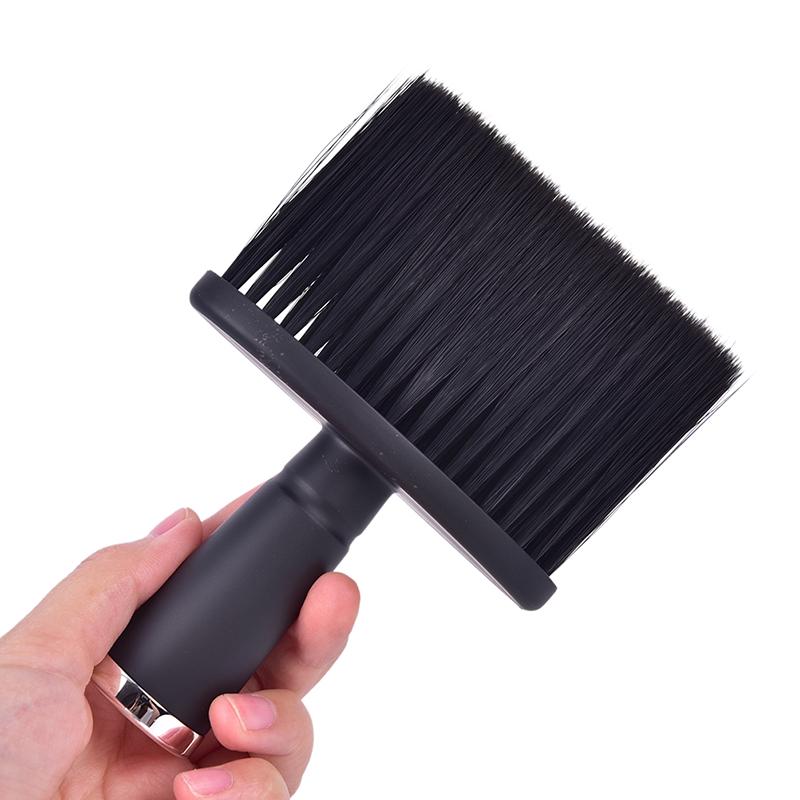 Мягкая черная щетка для волос на шее и лице, парикмахерская расческа для чистки волос, щетка для бороды