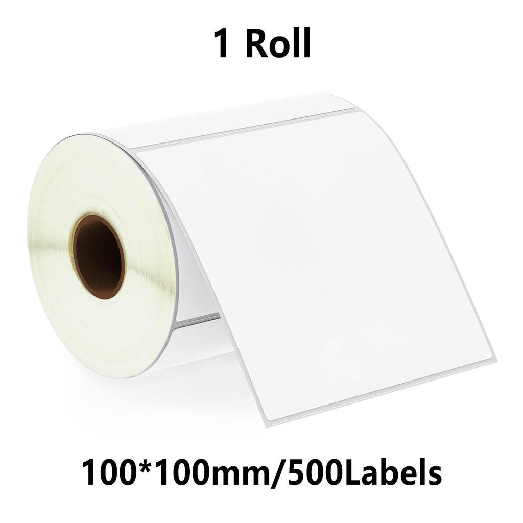 4" x 4" (100mm x 100mm) Shipping & Large Square Labels Compatible with Zebra & Rollo Label Printer