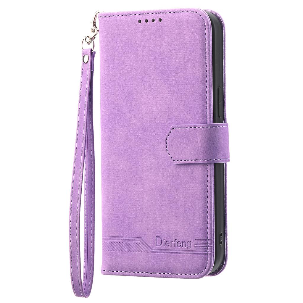 DIERFENG DF-03 Чехол-кошелек для телефона для Realme 12 5G/12x 5G Чехол с отпечатанными линиями и слотом для карт