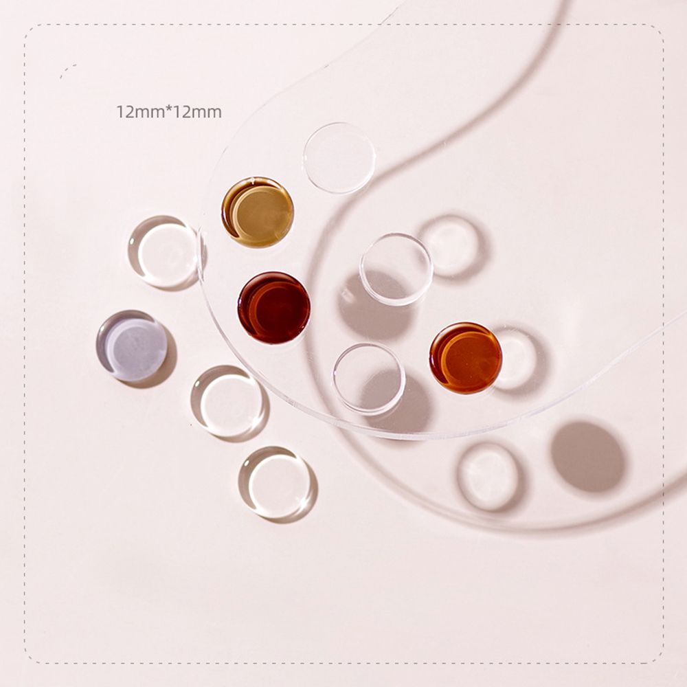Card Round Shape Glass Color Card Nail Polish Gel Display Tablet Nail Color Showing Nail Art Tool
