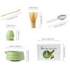 Matcha set, 5-piece tea utensil set including tea whisk, tea bowl, tea whisk stand, tea scoop, and tea strainer, Matcha green [Product]