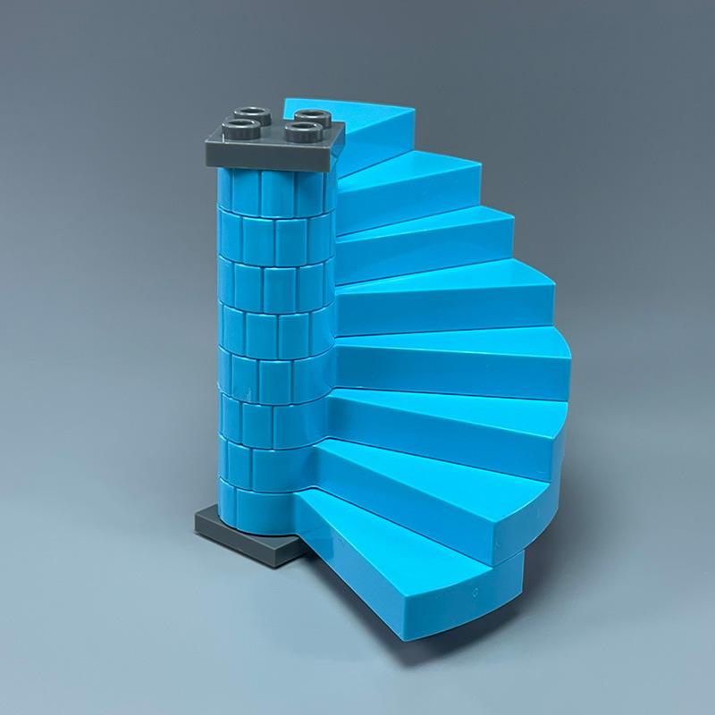 Кирпичи MOC Лестница 7x4x6 - 5 шт. Прямые открытые ступени 30134 для модульных строительных блоков, DIY строительная лестница для города