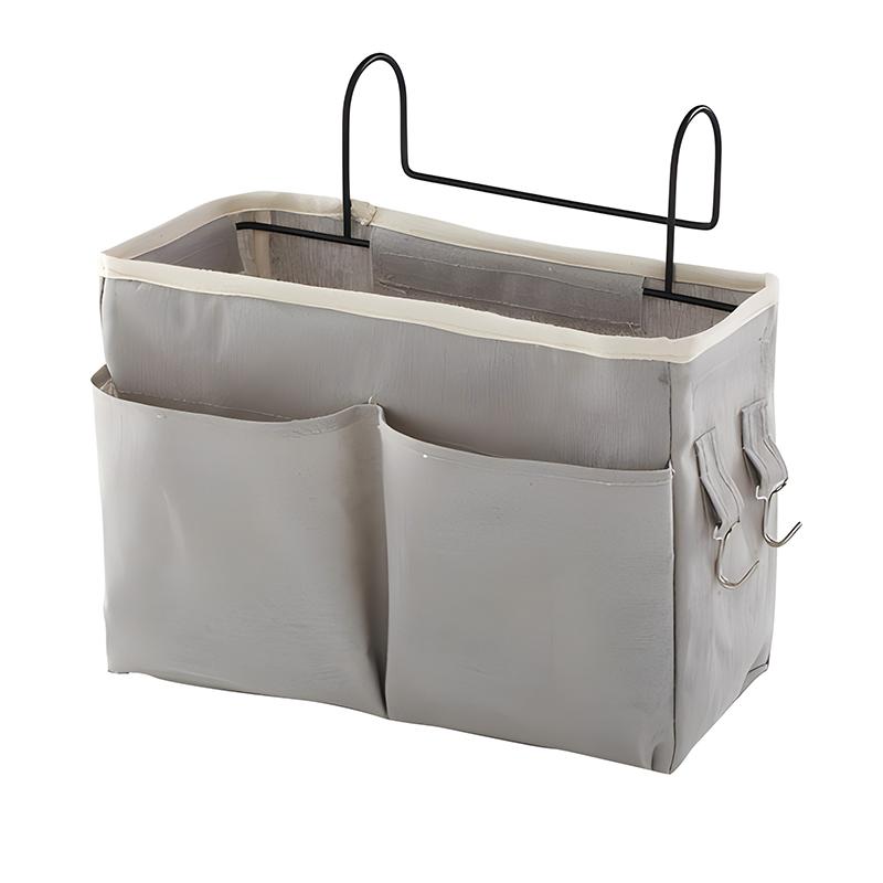 Прочная тканевая прикроватная сумка-органайзер с подвесным дизайном и множеством карманов для легкого доступа