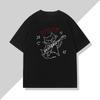Rock Cat Music Is My Life Pattern Printed T Shirt Women and Men Casual Loose Rock Funny Round Neck Short Sleeve Top Unisex