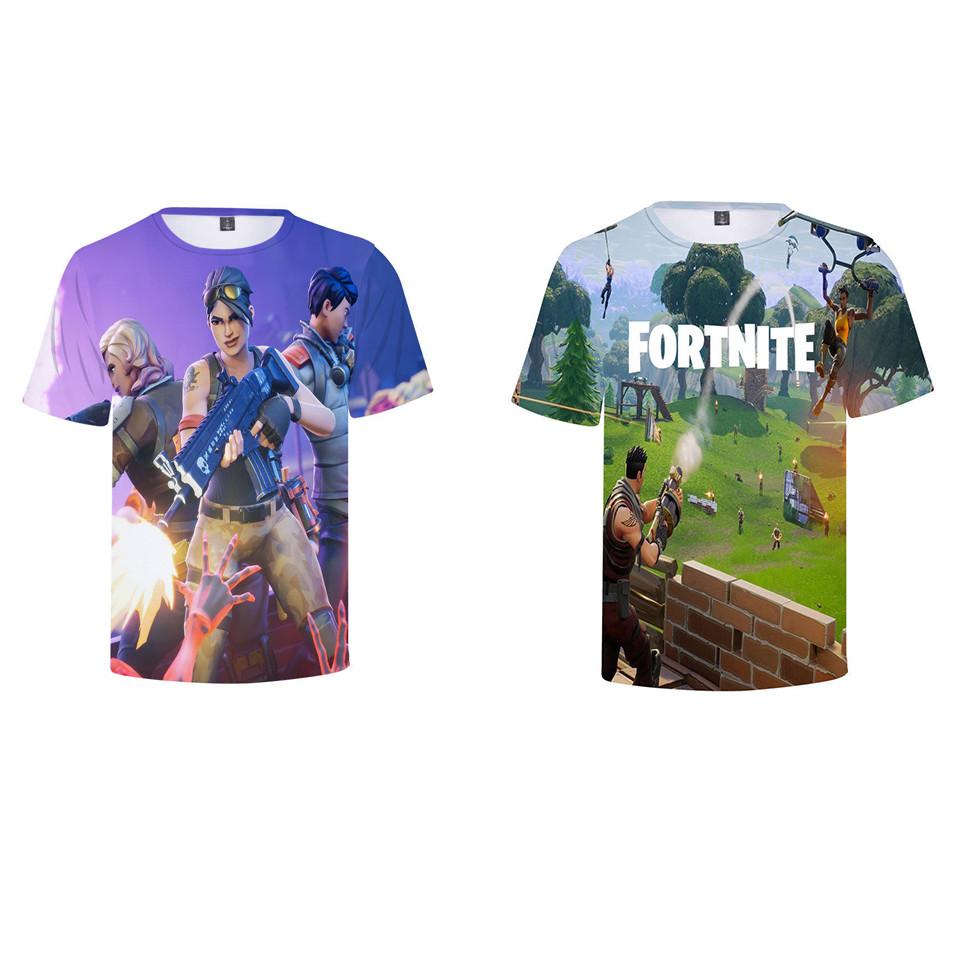 Футболка Fortnite для подростков с 3D-принтом, летняя, дышащая, хлопковая