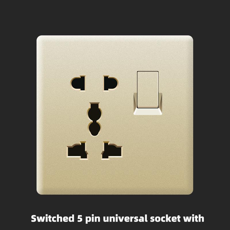 Розетка 13А, Великобритания, 18 Вт, быстрая зарядка Type-C, настенная розетка 220 В, панель переключателей на 1/2/3/4 клавиши, 1/2-ходовая, универсальная 5-контактная настенная электрическая розетка