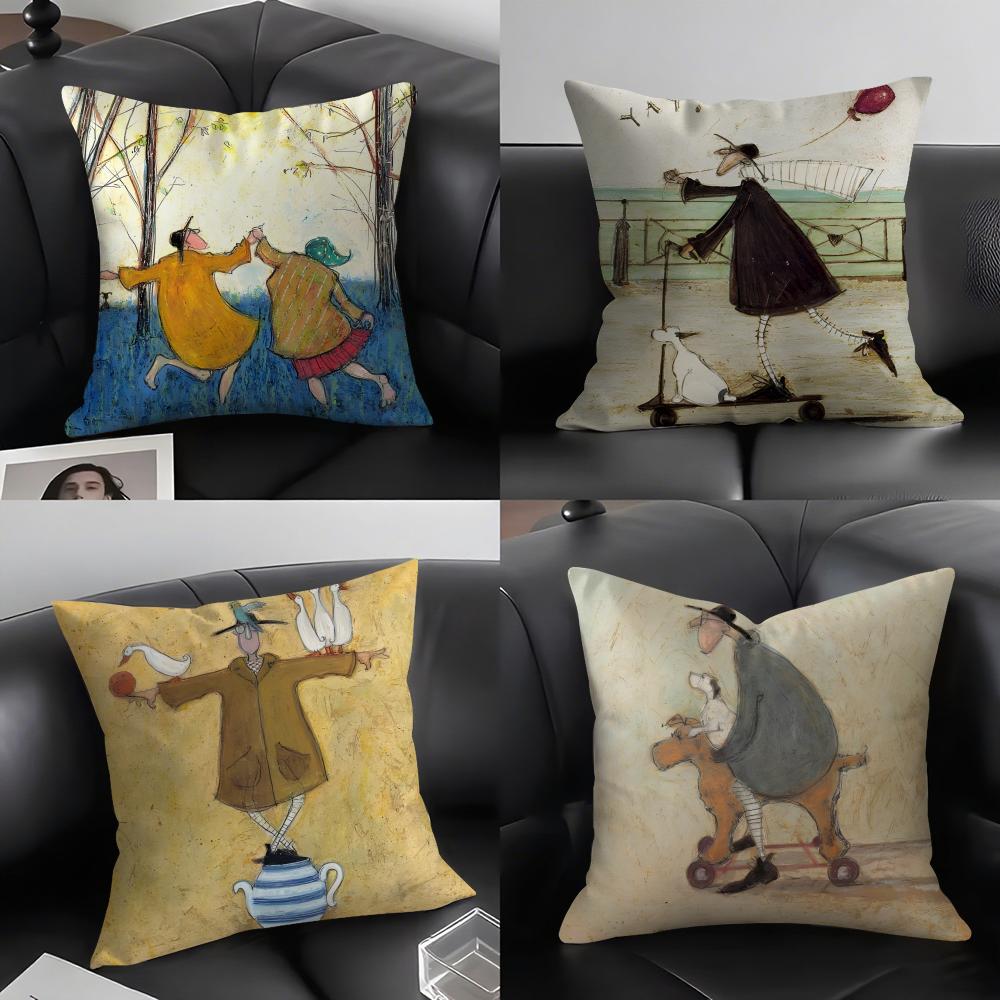 Подушка с чехлом Sam Toft Art Ультрамягкая, приятная для кожи ткань Облачный комфорт и скрытая молния