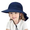Breathable Large Brim Beach Hat Kids Sun Hat Beach Play Hat with Neck Flap Sun Protection Hat