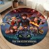 How Train Dragon Round Area Rug Carpet Rug For Living Room Bedroom Sofa Playroom Decor Nonslip Floor Mat