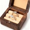 Коробочка для колец Футляр для свадебных украшений Двойные слоты Коробочка для помолвочного кольца Для предложения руки и сердца Женская Церемония Путешествия Памятный сувенир