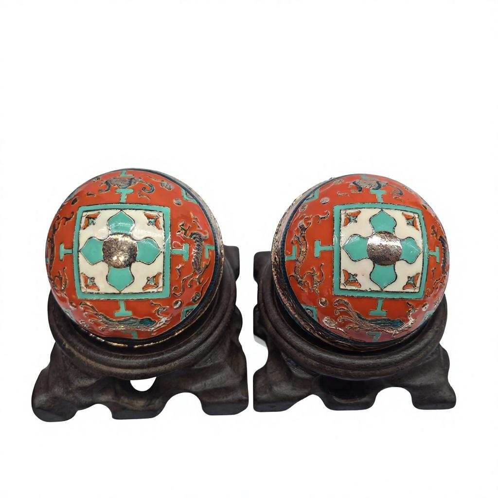 Feng Shui Energy Baoding Balls, Hand Exercise Balls, Zinc Alloy Hand Massage Balls,Luxury Home Decor & Collection Gift