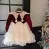 Winter Girls Fleece-lined Dress Birthday Dress Princess Dress