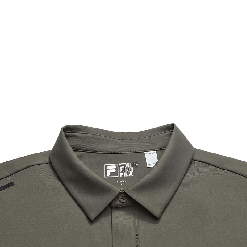Fila Белый Модный Простой Классический Базовый Однотонный Повседневный Легкий Деловой Универсальный Удобный Мужские Топы с Длинным Рукавом Рубашка-поло F11M613218FBN
