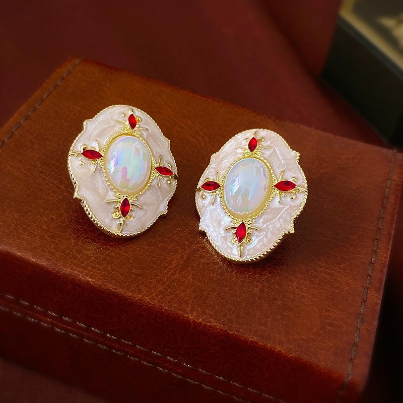 Средневековые винтажные серьги, серебряная игла, капающее масло, цветок, геометрические пусеты, серьги в французском ретро-стиле, модные, с характером