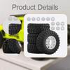 4 Pieces 1/10 RC Short Course Truck Tires and Wheels Accessory Rubber Sturdy Portable Car Part