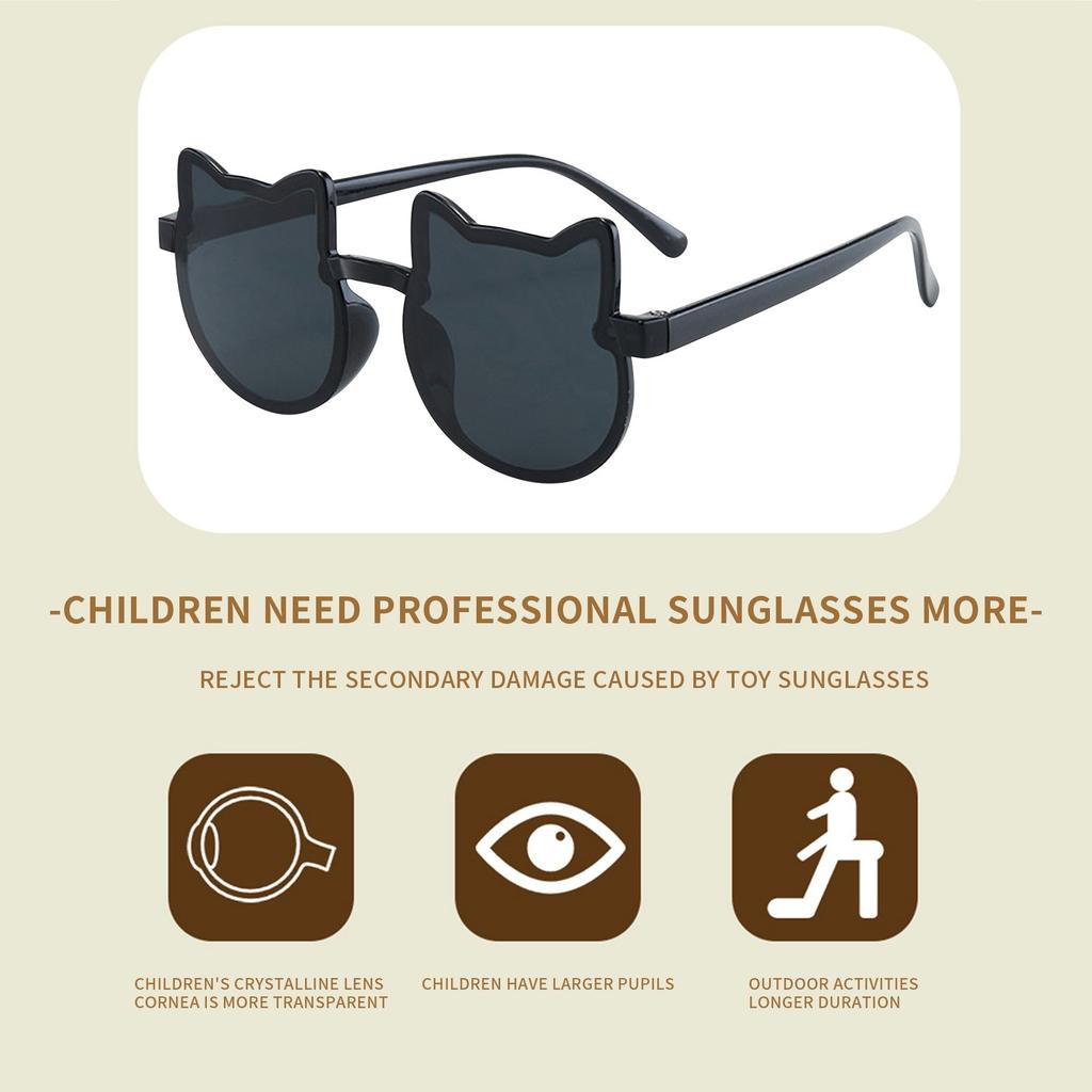 Детские солнцезащитные очки Cartoon Cat Cute Baby Sunshade Glasses