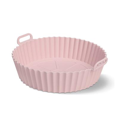 Аксессуары для силиконовых ковриков Круглые вставки для аэрофритюрницы Термостойкая кастрюля для выпечки Многоразовые вкладыши для корзин аэрофритюрницы