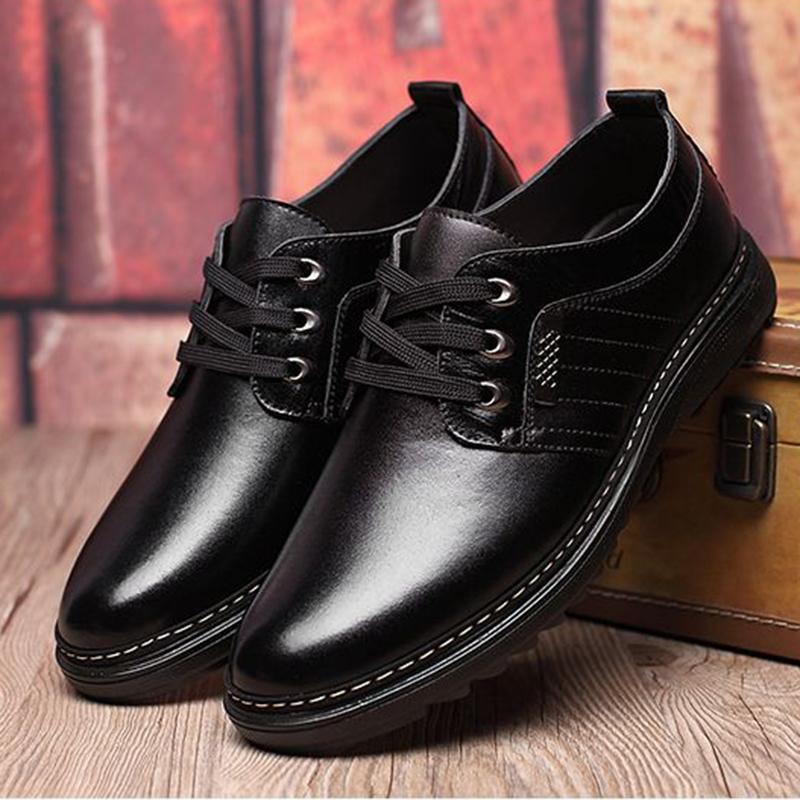 Business Leather Shoes Men Padded Non-slip Casual Soft Bottom Korean Version of The Shoes Men