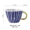 Ceramic Mug Hand-Painted Irregular Chessboard Checkered Coffee Cup Large Capacity Water Cup Milk Tea Oatmeal Mugs Household