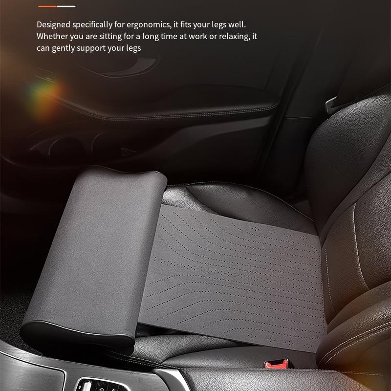 Подушки-удлинители для ног водителя для автомобильного сиденья, кожаные универсальные подушки для поддержки ног, чехол, наполнитель из пены с памятью, коврики-накладки для удлинителя автосиденья