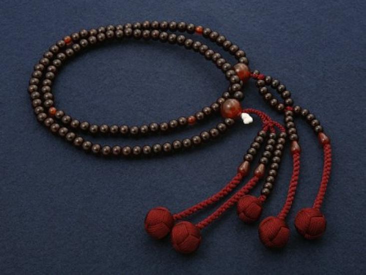 Киотский буддийский алтарь Хаяси четки Нитирэн буддизм Шейк 0 палисандровый агат формальная официальная сумка Киотский четки (для женщин) [Набор бусин]