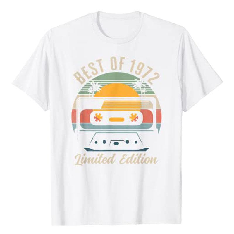 Best of 1972 54th Birthday Gifts Limited Edition 54 Year Old TShirt Graphic Tee Tops for Husband Presents Born In 1972 Clothes
