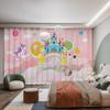 Современный мультяшный замок единорог воздушный шар розовый принцесса радужный кролик девочка комната детская спальня жалюзи затемняющие шторы новый