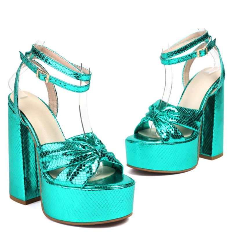 Модные роскошные летние туфли для женщин, босоножки на платформе, высокие каблуки, розовые, золотые, зеленые, серебряные, гладиаторские шлепанцы, женские туфли для вечеринки и свадьбы