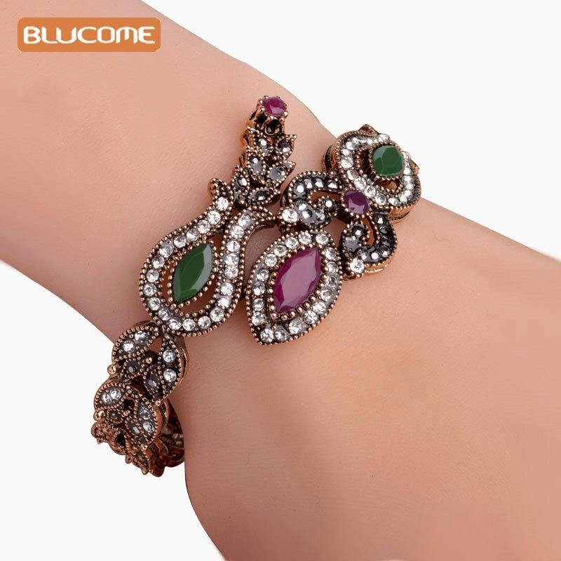 Турецкий винтажный браслет из акриловой смолы Blucome