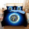 Роскошный темно-синий комплект постельного белья Galaxy Twin Full Queen King Size, пододеяльник/пододеяльник, комплект сияющих звезд, звездное небо, пододеяльник
