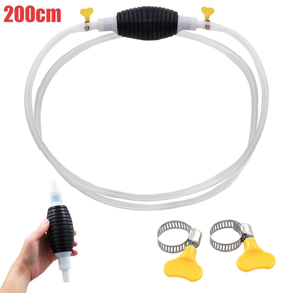 Car Emergency Fuel Extractor Universal Siphon Hose Pressurised Manual Self-priming Fuel Pump Car Engine Fuel Accessories