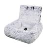 Dog Bed In Car Fluffy Pet Seat with Safety Straps Non-Slip Car Travel Dog Bed Pets Washable Cushion for Home Road Trip Small Large Dogs
