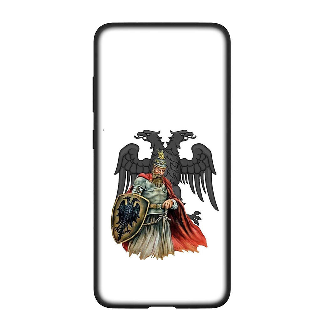 Чехол для телефона Samsung Galaxy S25 S24 S23 iPhone 16 15 Xiaomi Redmi Note 14 13 12 16E X 8 11 Pro Max OPPO Moto Huawei A15 Албания албанский флаг чехол