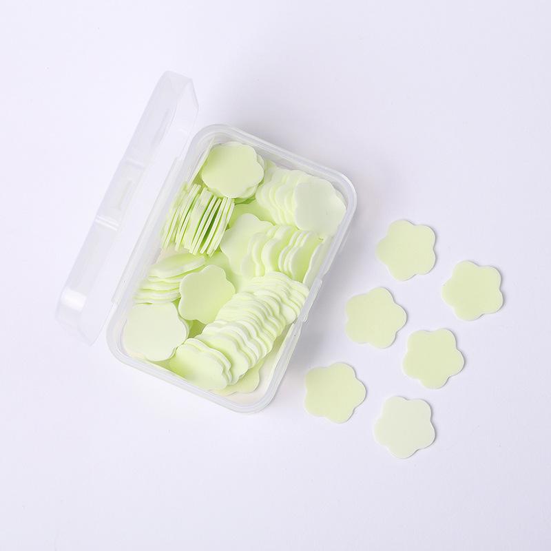 Мыло-лепесток, бумажное дорожное портативное одноразовое мыло для рук, таблетка, детское мыло для рук, бумажное, мыло для мытья на открытом воздухе в форме цветка