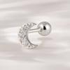JEWNEL (1+1)Silver925 Simple Cubic Moon Silver Piercing