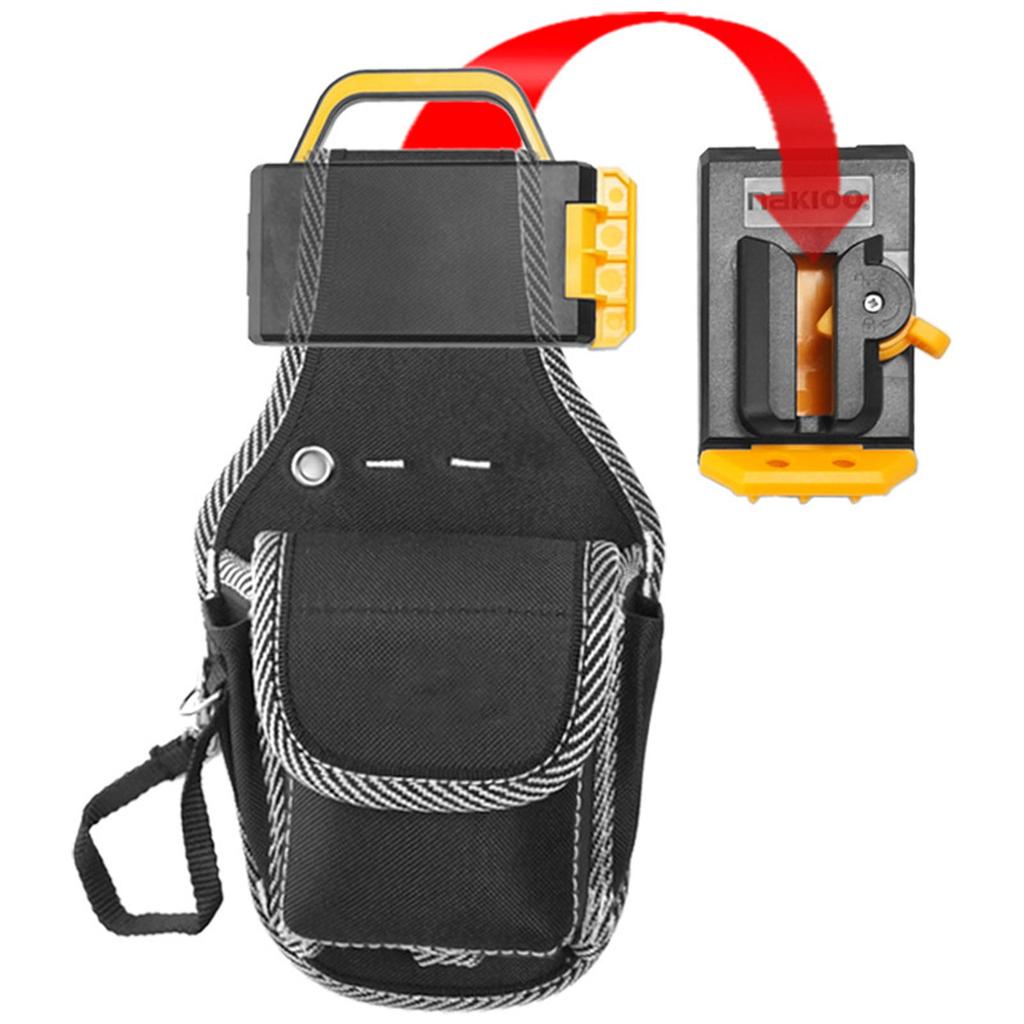 Сумка для инструментов с быстросъемным креплением на поясе для эффективного управления инструментами и легкого доступа в мастерских и на строительных площадках