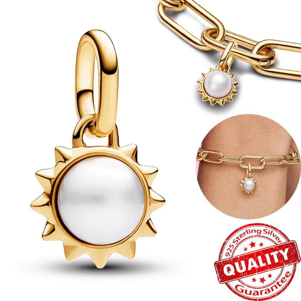 Классическое золотое проволочное сердце и сверкающий циркон из стерлингового серебра 925 пробы, подвеска-шарм "Ангел" для DIY-женского браслета, аксессуары для кулона