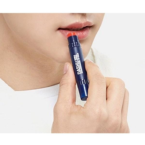 Dashu Mens Double Appeal Бальзам для губ 4,8г, клубничный вкус + без запаха, 1 штука, лучшая мужская косметика Кореи