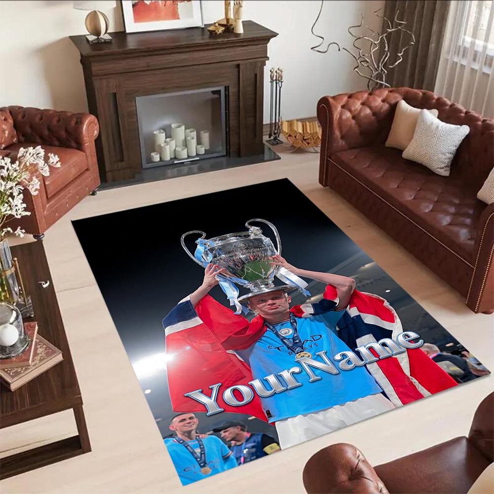 Haaland 23 Customized Name Floor Rug Office Rug Perfect for Foyer Decorate room Dormitory Kitchen Anti-slip Rug Anime Office Decor