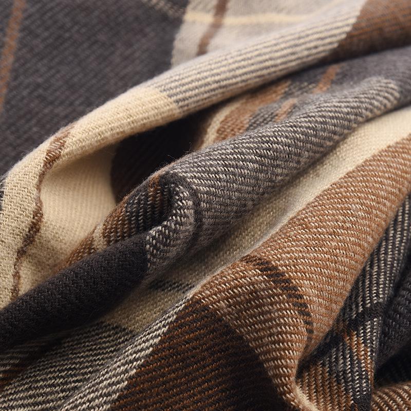 Клетчатый шарф, женский осенне-зимний новый универсальный теплый шарф